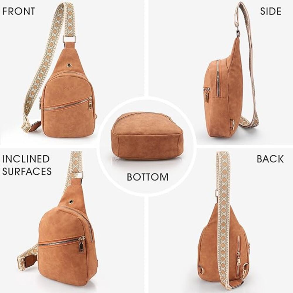 New TORFRUE Sling Bag For Women, Small Crossbody Bags, Chest Bags, PU Leather - Picture 2 of 7